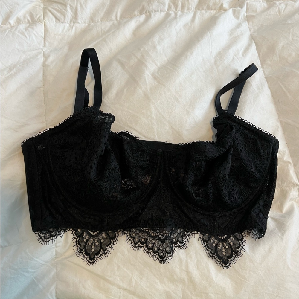 Victoria’s Secret Black Lace Push-up Bra no padding